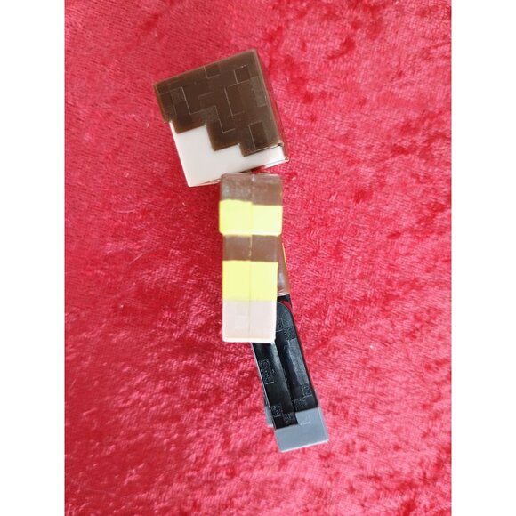 Mattel Minecraft Bees Shirt Steve Action Figure, 3.25-in-Inspired With Articulat - Picture 2 of 4